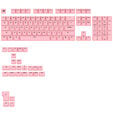 Glorious GPBT Basics Keycaps, ANSI Layout (US), PBT, Doubleshot - Potion Pink image number null