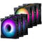 PHANTEKS "6er Pack", 3er Pack M25 Gen2 D-RGB Standard L&uuml;fter + 3er Pack M25 Gen2 D-RGB Reverse Blade L&uuml;fter, 120mm - schwarz