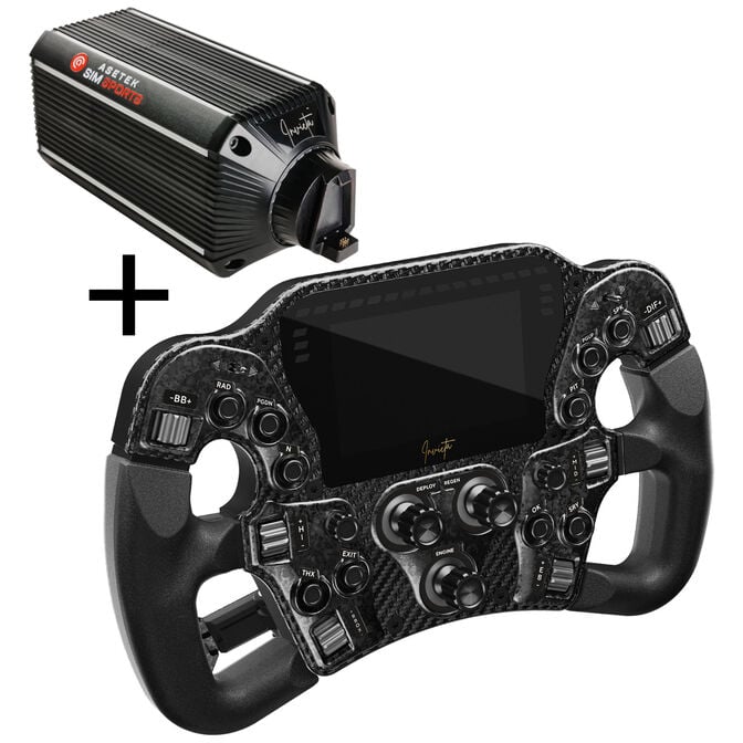 Asetek SimSports Invicta Formula Lenkrad - schwarz + The Invicta Wheelbase (27 Nm) image number 0
