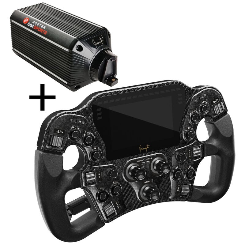 Asetek SimSports Invicta Formula Lenkrad - Schwarz + The Invicta Wheelbase (27 Nm)