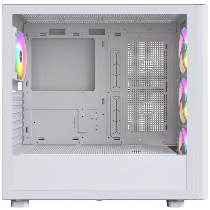 Montech XR Wood PC Case, Mid Tower, ATX, ARGB, Tempered Glass - White image number 1