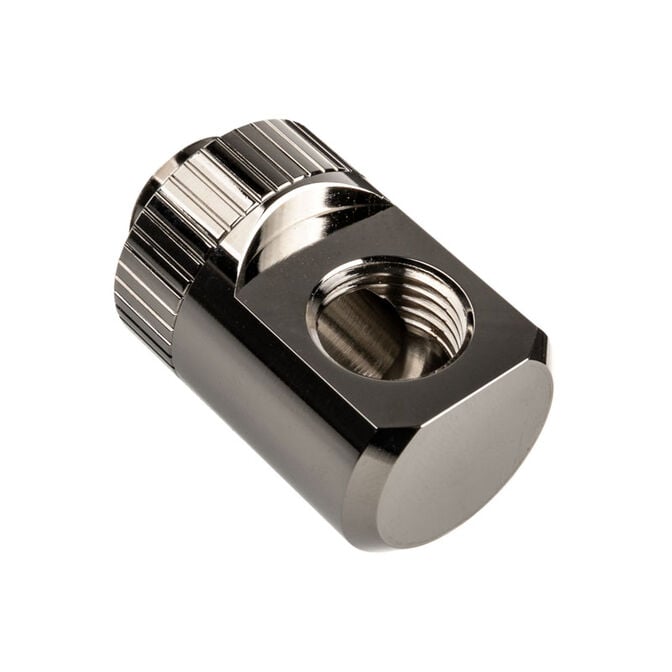 EK Water Blocks EK-Torque Adapter 90 Degree G1/4 inch Male to G1/4 inch Female - Rotatable, nickel silver image number 0