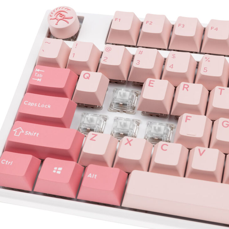 Ducky One 3 Gossamer Pink TKL Gaming Keyboard - MX-Ergo-Clear (US) image number 4
