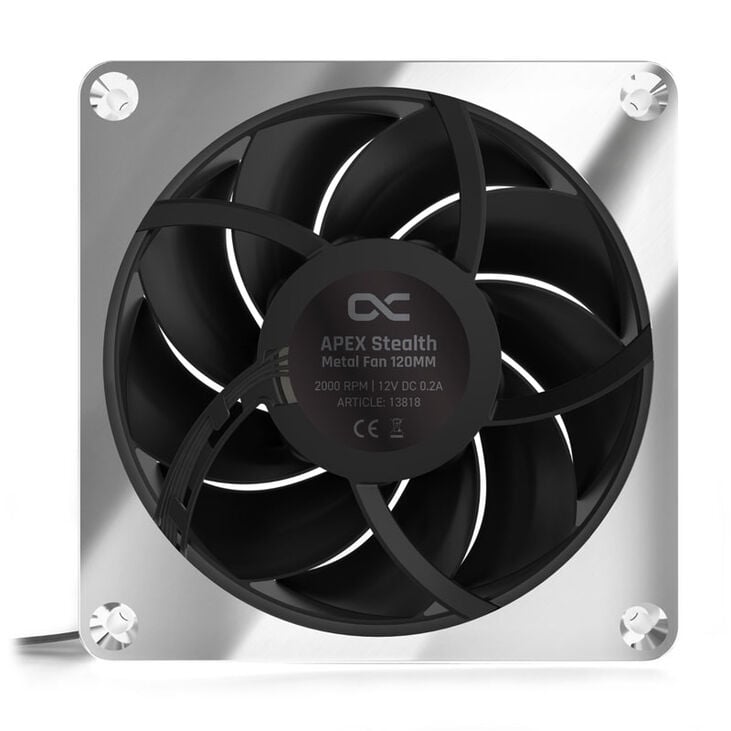 Alphacool Apex Stealth Metal Fan 120 mm, 2,000 RPM - chrome image number 2