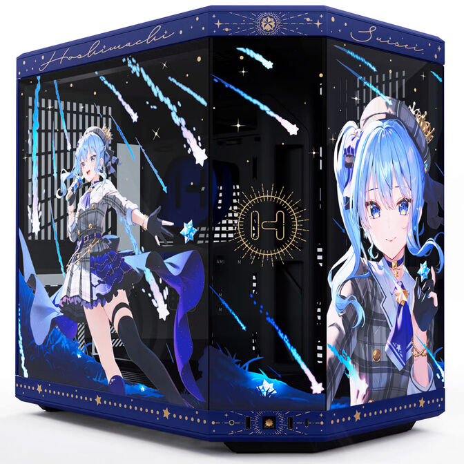 HYTE Y70 Suisei Edition PC Case, Mid Tower, E-ATX, Tempered Glass - Blue image number 0