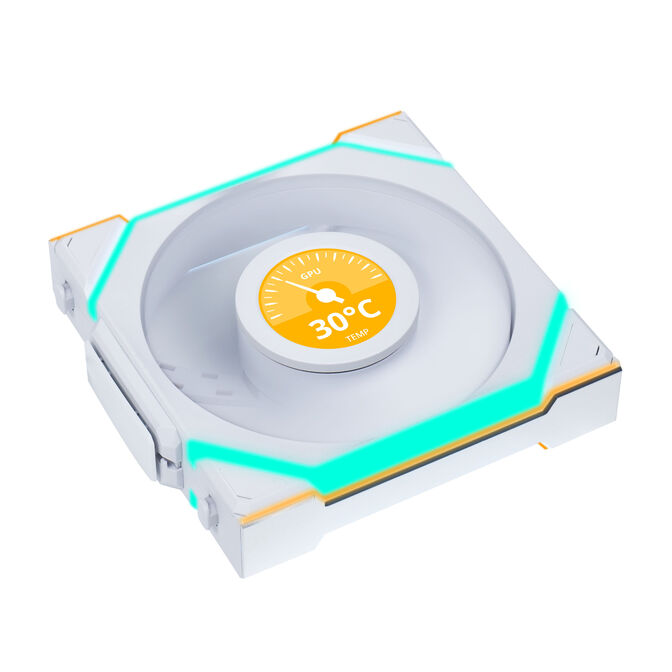 Lian Li UNI FAN SL Wireless LCD Fan, ARGB, PWM, 3-Pack incl. Controller - 120 mm, white image number 4