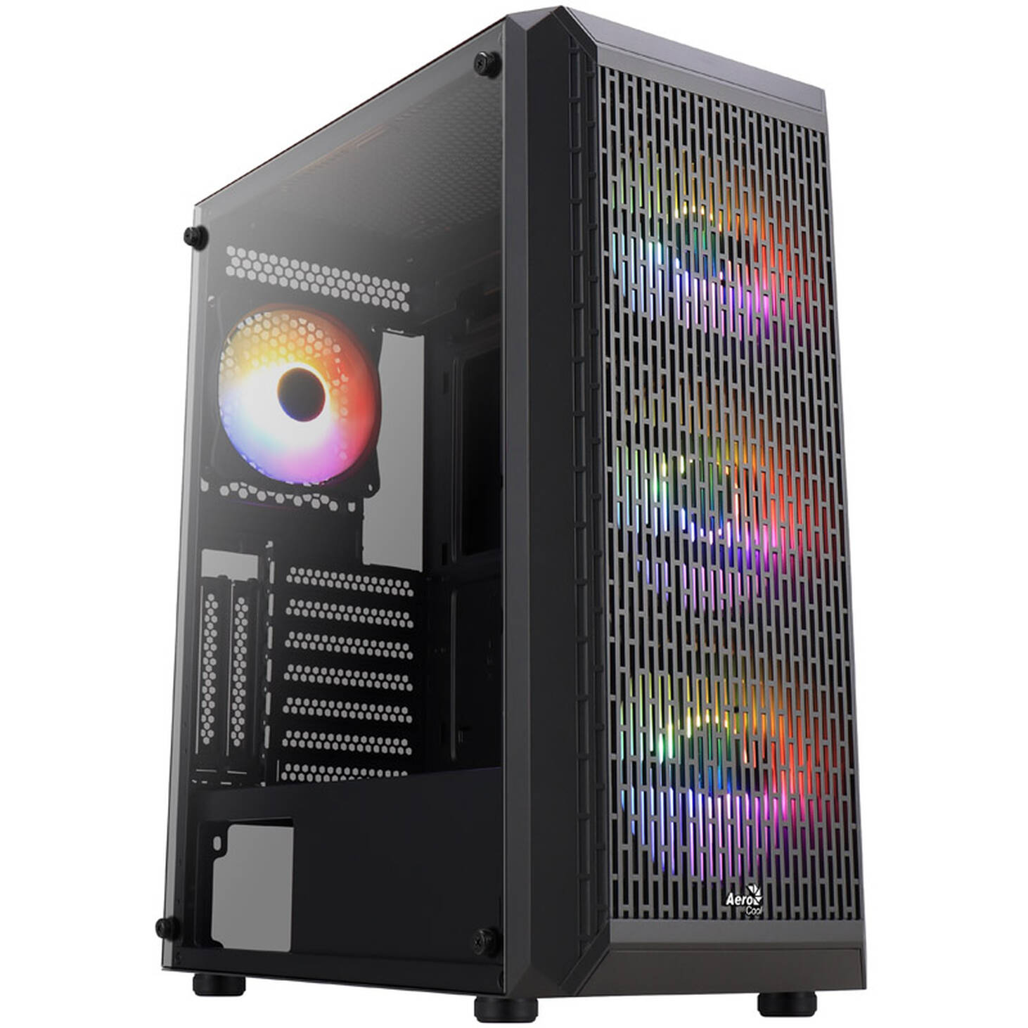 Aerocool Beam-G-BK-v2 Midi-Tower PC-Gehäuse (Tempered Glass, 4x RGB Lüfter) für nur 24,90 € statt 49,90 €!