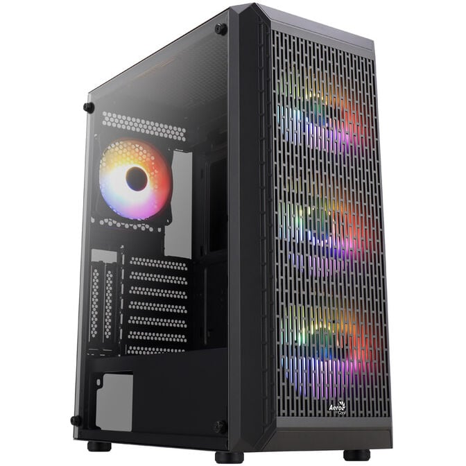 Aerocool Beam-G-BK-v2 Midi-Tower, Tempered Glass - schwarz image number 0