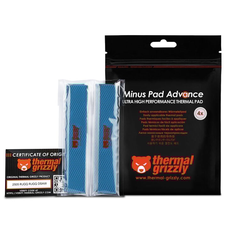 Thermal Grizzly Minus Pad Advance - 120 x 20 x 2.0 mm, 4 pieces image number 7