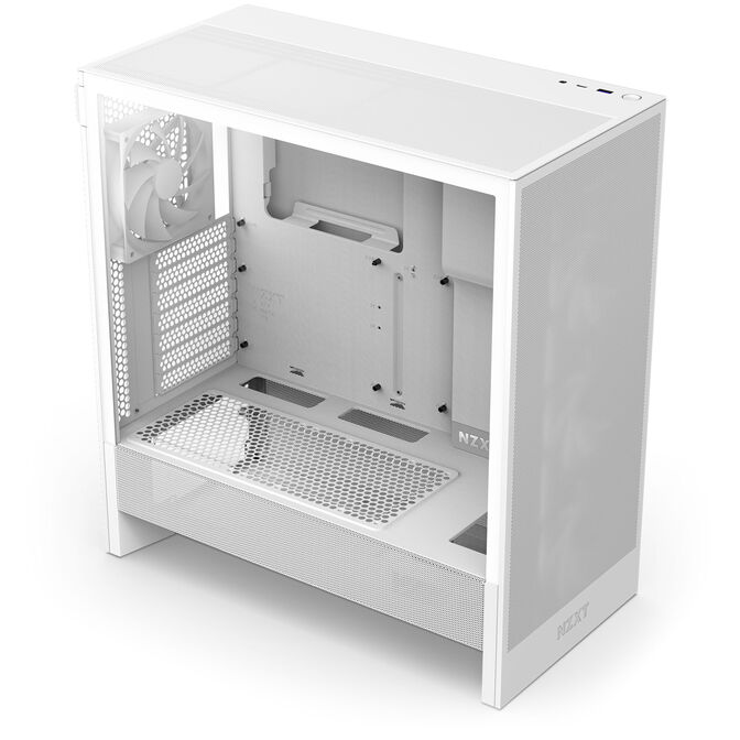 NZXT H5 Flow RGB PC-Geh&auml;use, Midi-Tower, ATX, RGB, Tempered Glass - wei&szlig; image number 5