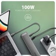 AXAGON HMC-10HLS Multiport-Hub, 4x USB-A und 2x USB-C, HDMI 4K/60Hz, RJ-45, SD/microSD, PD 100W image number null