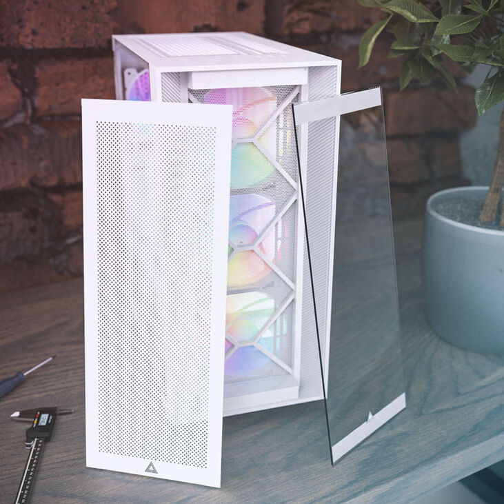 Montech AIR 1000 Premium, Mid Tower, Tempered Glass - White image number 5