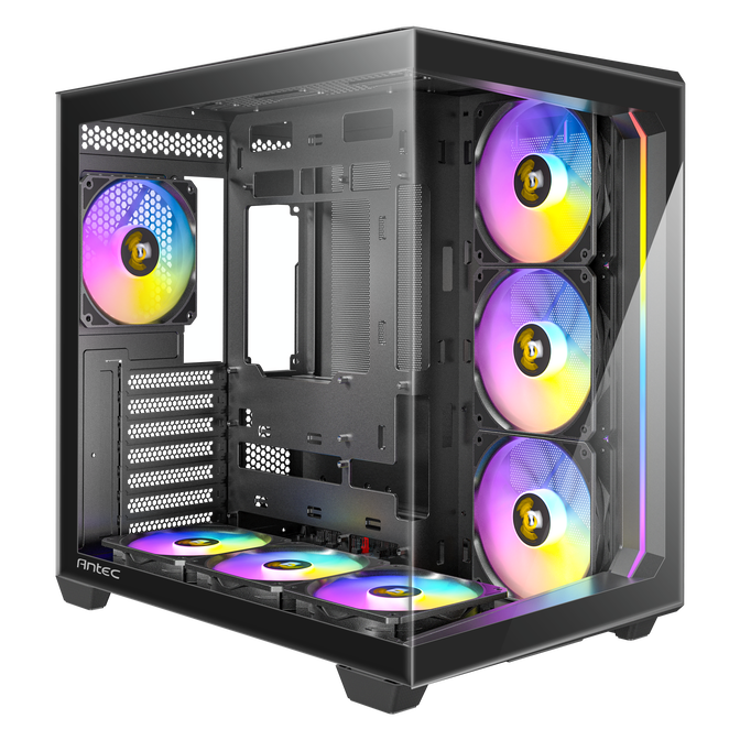 Antec C5 Computer Case, Mid-Tower, ATX, RGB, Tempered Glass - black image number 7