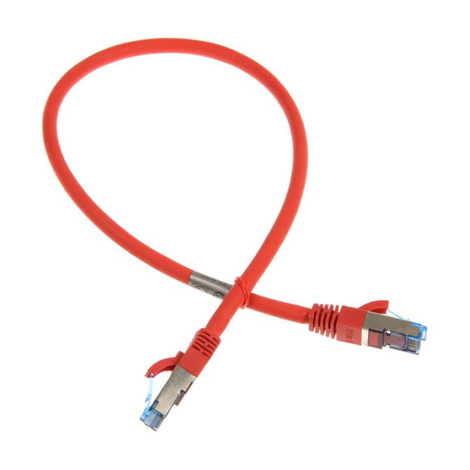 InLine Patchkabel Cat.6A, S/FTP (PiMf), 500MHz, rot - 0,5m image number 1