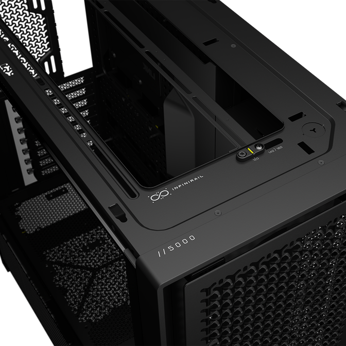 Corsair Frame 5000D RS ARGB PC Case, Mid-Tower, E-ATX, RGB, Tempered Glass - Black image number 9