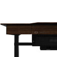Lian Li DK07 Tischgeh&auml;use Wood Edition, Dual-System-f&auml;hig, 2x E-ATX, h&ouml;henverstellbar - Walnuss, schwarz image number null