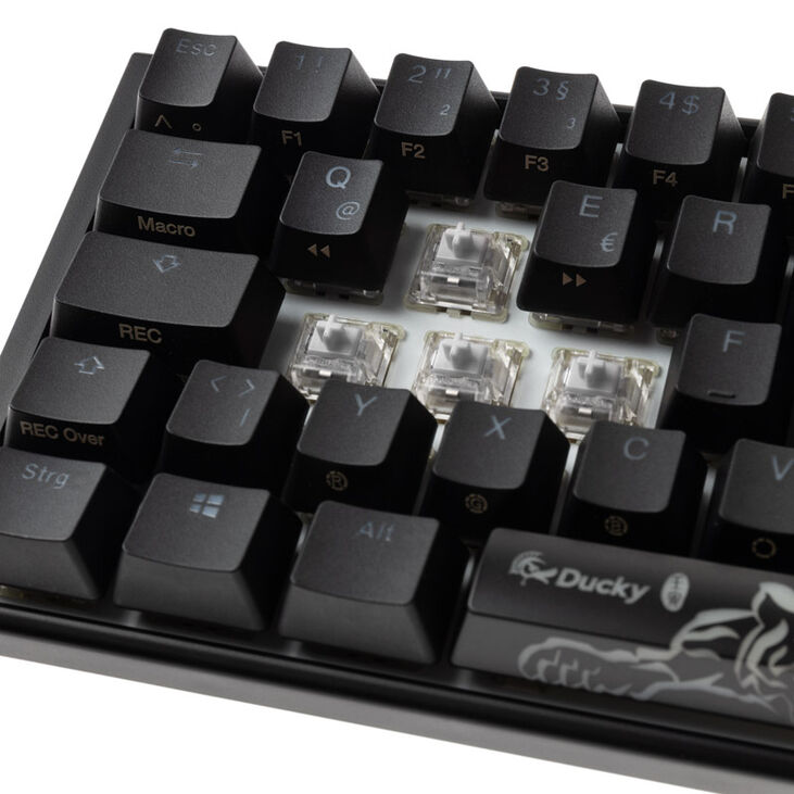 Ducky One 3 Classic Black/White Mini Gaming Tastatur, RGB LED - MX-Clear image number 4