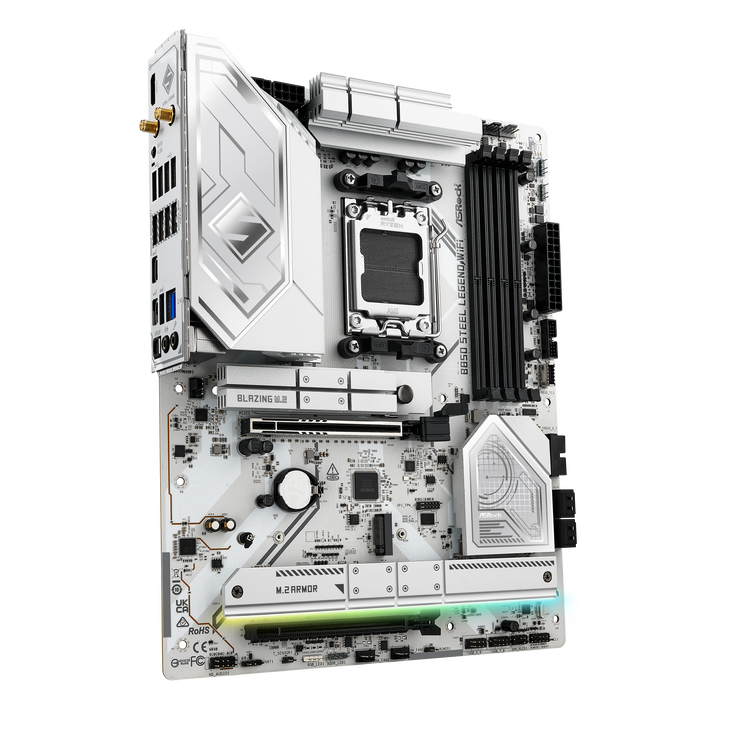 ASROCK B850 Steel Legend WiFi Mainboard, Sockel AM5, AMD B850, ATX, DDR5 image number 1
