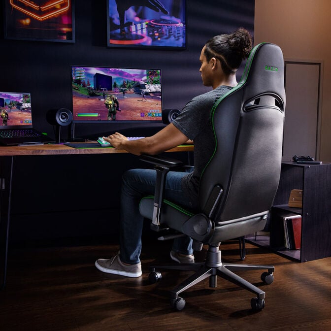 Razer Enki Gaming Chair - black/green image number 9