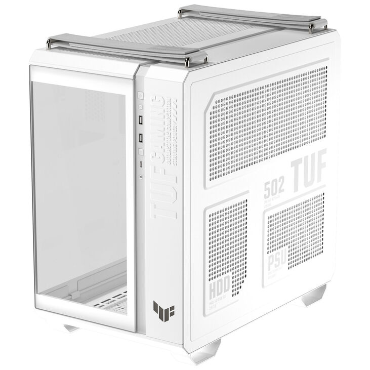 ASUS TUF Gaming GT502 Horizon PC Case, Mid Tower, ATX, Tempered Glass - white image number 3