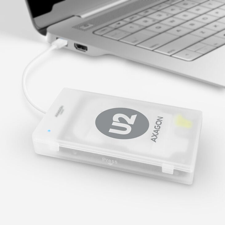 AXAGON ADSA-1S SLIMPort Adapter, USB 2.0, 2,5" SSD/HDD, SATA - mit Case image number 7