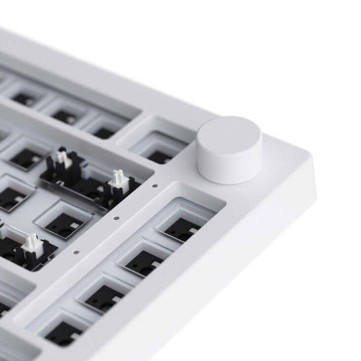 AKKO 5075S RGB QMK Barebone, ISO Layout - moonlight white image number 4