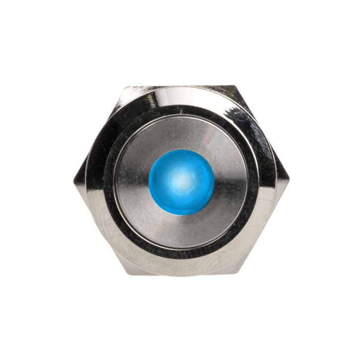 DimasTech Vandalism Button 22mm, Silverline Dot - RGB image number 1