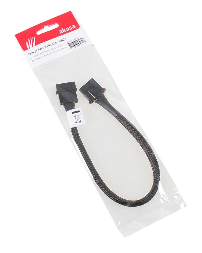 Akasa 4-Pol Molex Verl&auml;ngerung gesleevt - 30cm black image number 1