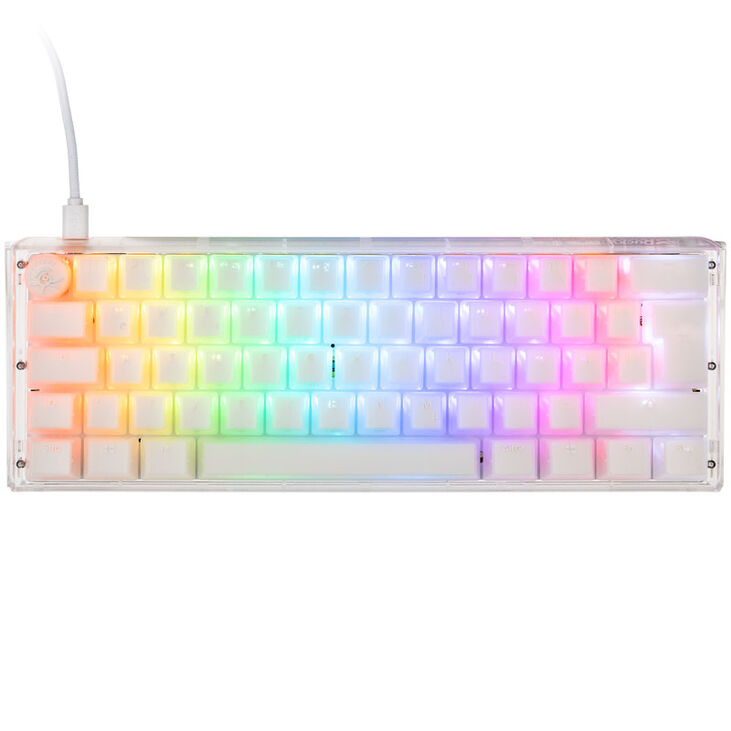 Ducky One 3 Aura White Mini Gaming Tastatur, RGB LED - MX-Brown image number 1