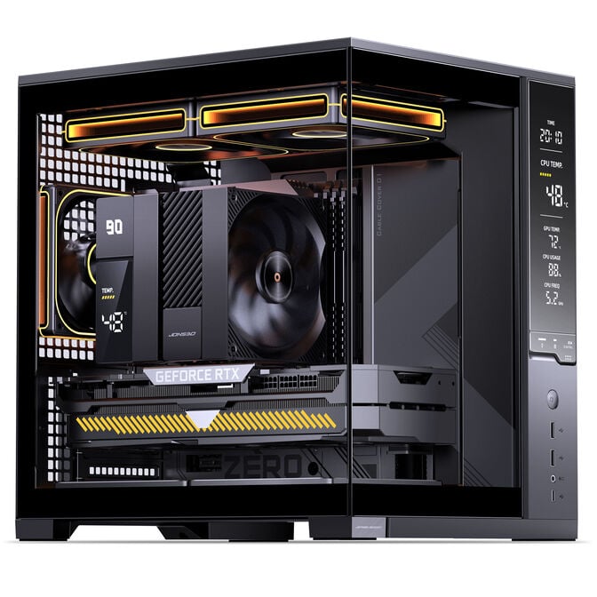 Jonsbo D34 PC-Geh&auml;use, Mini-Tower mATX, Display - schwarz image number 1