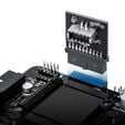 Grey Internal 19-Pin Connector (USB 3.0) to USB 3.1 Type-E 20-Pin Key A - 90 Degrees image number null