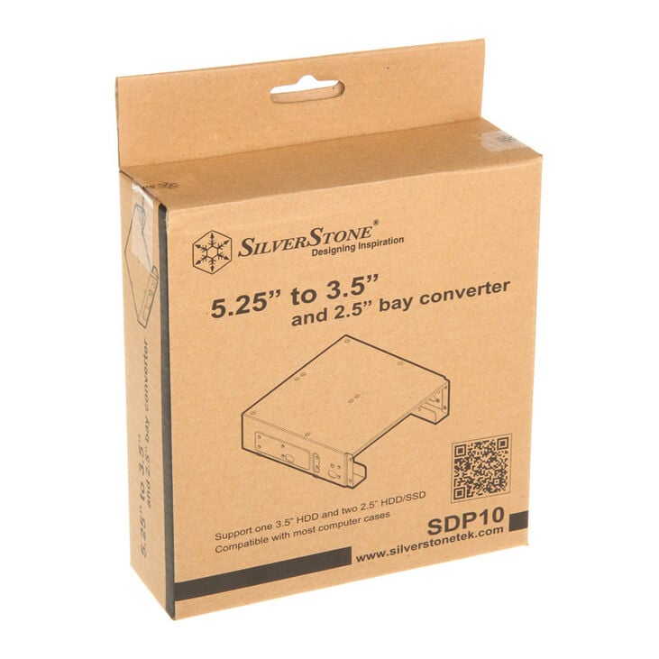 SilverStone SST-SDP10B Bay Converter 5,25 to 3,5 plus 2x 2,5 Zoll image number 3