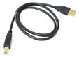 InLine USB 2.0 Kabel, A auf B, vergoldet, schwarz - 1m image number null