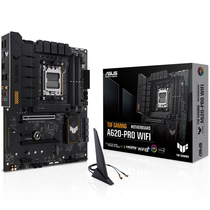 ASUS TUF Gaming A620-PRO WIFI, AMD A620 Mainboard, Sockel AM5, DDR5 image number 0