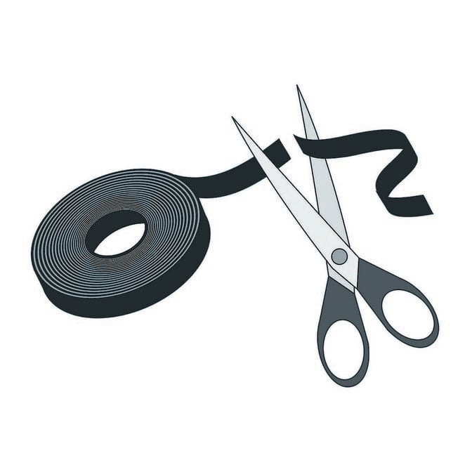 LABEL THE CABLE doppelseitige Klettband-Rolle, 4x 1m - bunt gemischt image number 1