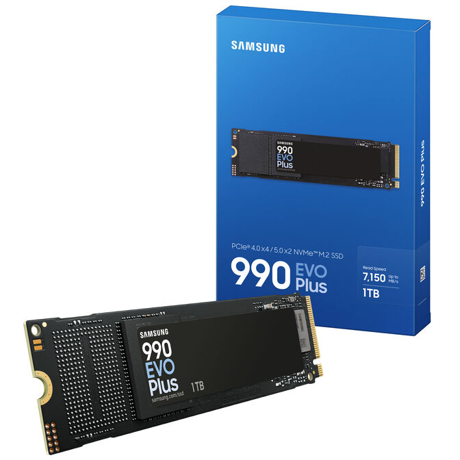 Samsung 990 Evo Plus NVMe 2.0 SSD, PCIe 4.0 x4 / 5.0 x2, Type 2280 - 1 TB image number 0