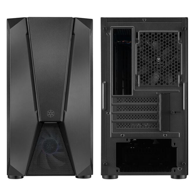 SilverStone Fara V1M Pro Micro-ATX Geh&auml;use, ARGB, Tempered Glass - schwarz image number 2