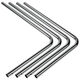 Bitspower Brass Hardtube 14mm OD, 220x300mm, 90 Degree - 4-Pack, silver