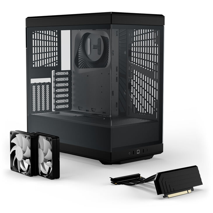 Hyte Y40 Midi Tower, Tempered Glass - schwarz image number 1