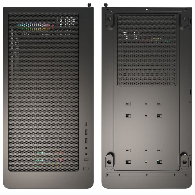 Montech XR Wood PC-Geh&auml;use, Midi-Tower, ATX, ARGB, Tempered Glass - schwarz image number 4