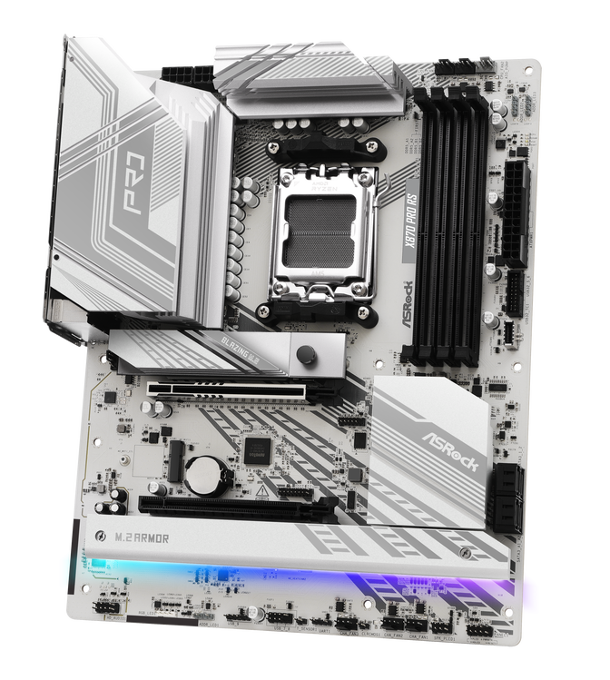 ASRock X870 Pro RS motherboard, Socket AM5, AMD X870, ATX, DDR5 image number 2