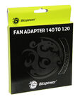 Bitspower FAN ADAPTER 140mm auf 120mm - black image number null