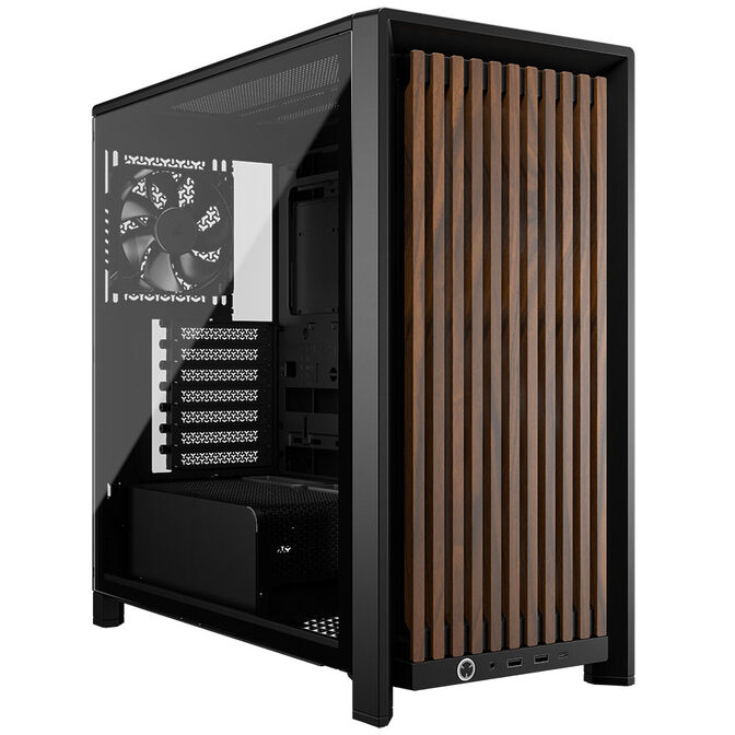Corsair FRAME 4000D RS Wood PC Case, Mid-Tower, E-ATX - Wood, Black image number 0