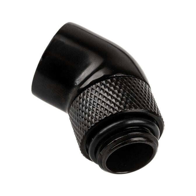 Alphacool Eiszapfen Adapter 45 Grad G1/4 Zoll AG auf G1/4 Zoll IG - drehbar, schwarz image number 1