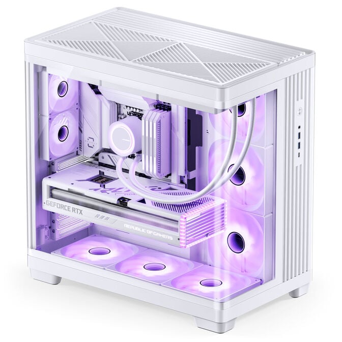 Jonsbo TK-4 Case, Midi Tower, ATX, Tempered Glass - White image number 2