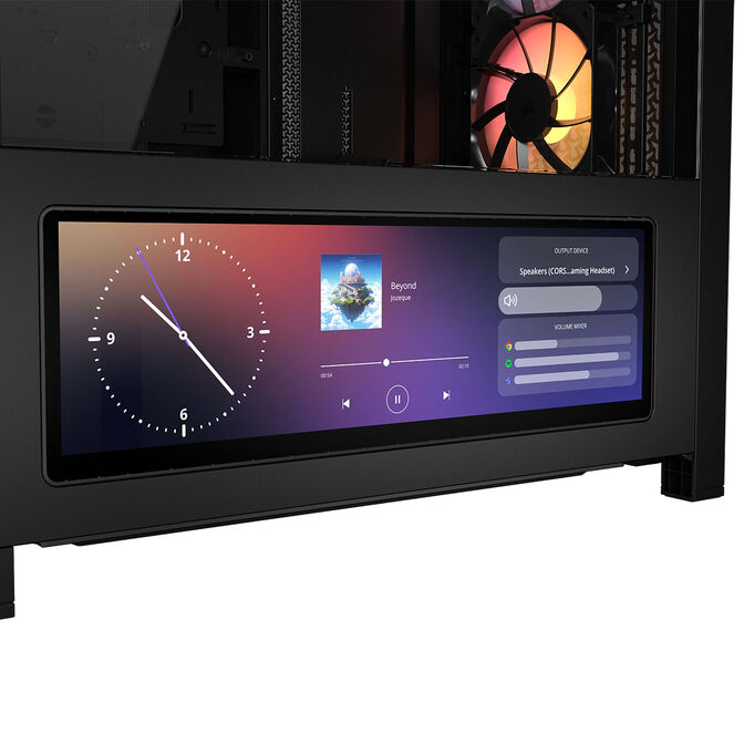 CORSAIR FRAME 4000D LCD RS PC-Geh&auml;use, Midi-Tower, ATX, ARGB, Tempered Glass - schwarz image number 15