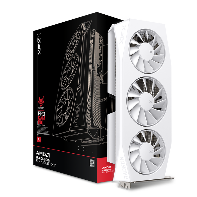 XFX Mercury Radeon RX 9060 XT OC White Gaming Edition Grafikkarte, 16384 MB GDDR6 image number 0