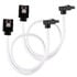 Corsair Premium Sleeved SATA cable angled, white 30cm - 2 pack image number null