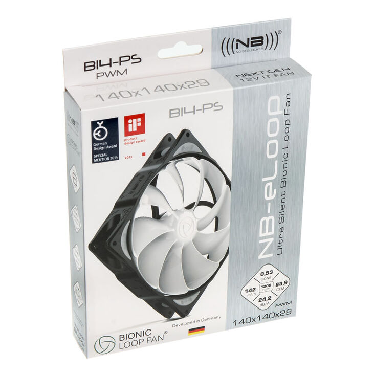 Noiseblocker NB-eLoop Fan B14-PS - 140mm PWM, 3 Stück image number 5