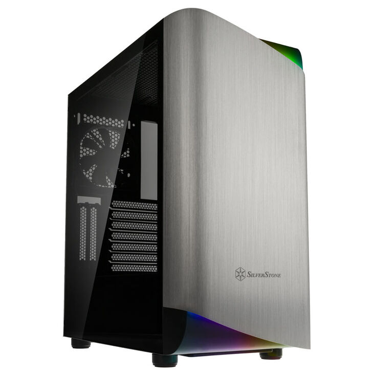 SilverStone Seta A1 Midi-Tower, Tempered Glass - schwarz/silber image number 0